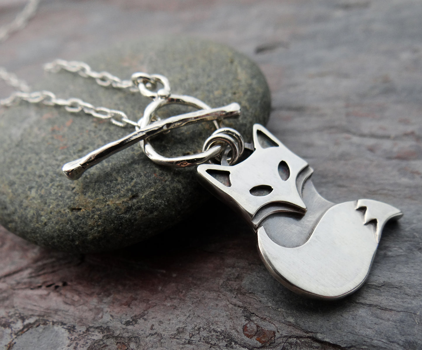 Arctic Fox Pendant || hand fabricated sterling silver pendant || nature inspired metalsmith jewelry (4558)