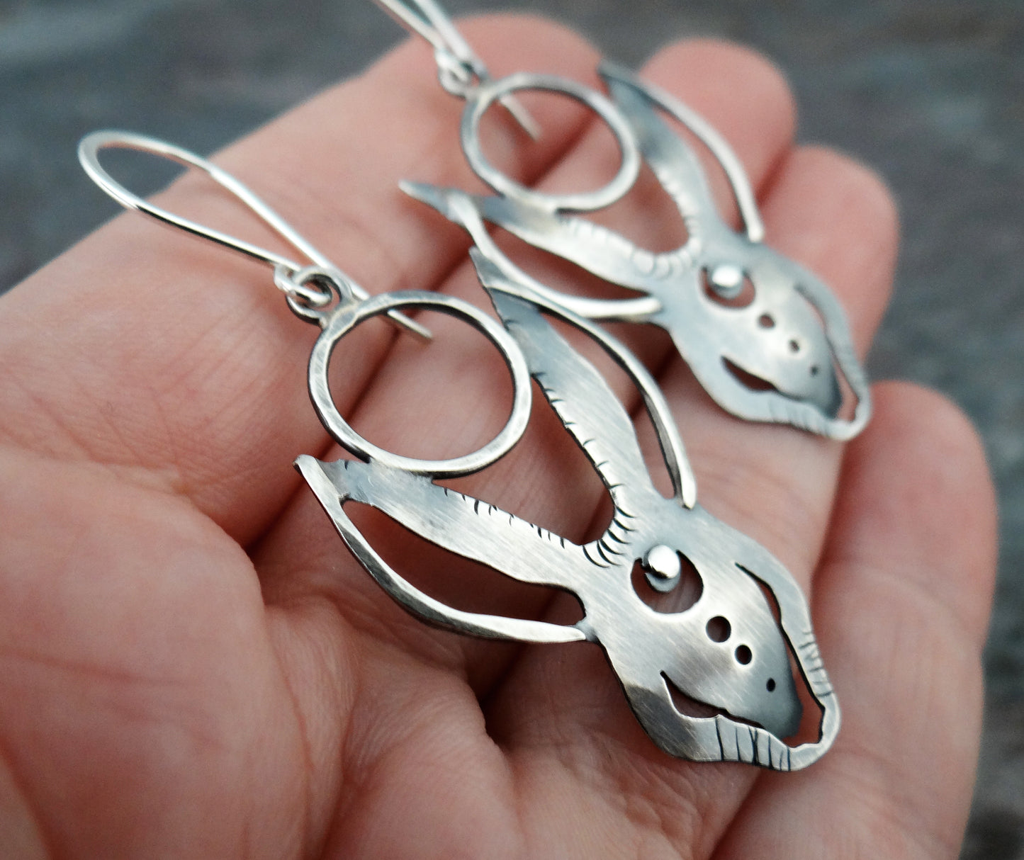 Not the Easter Bunny || sterling silver earrings (6960)
