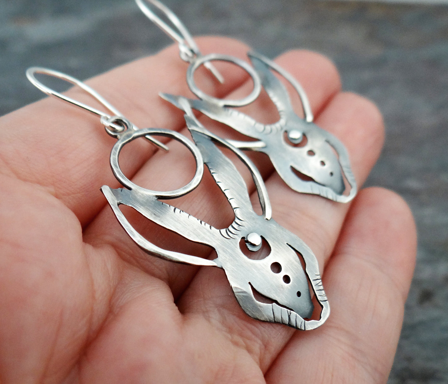 Not the Easter Bunny || sterling silver earrings (6960)