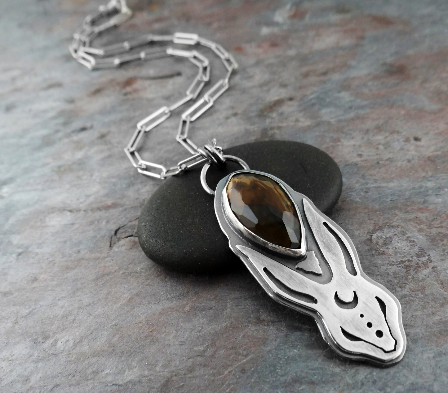 Not the Easter Bunny || sterling silver rabbit pendant (7019)