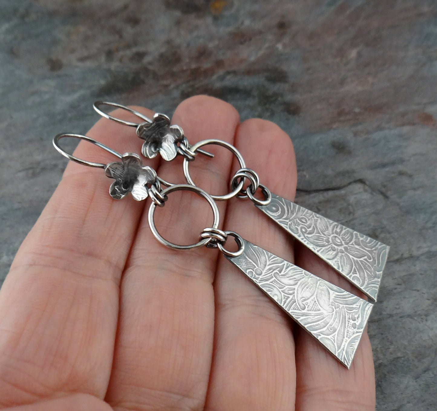 Industrial Flower Earrings (7058)
