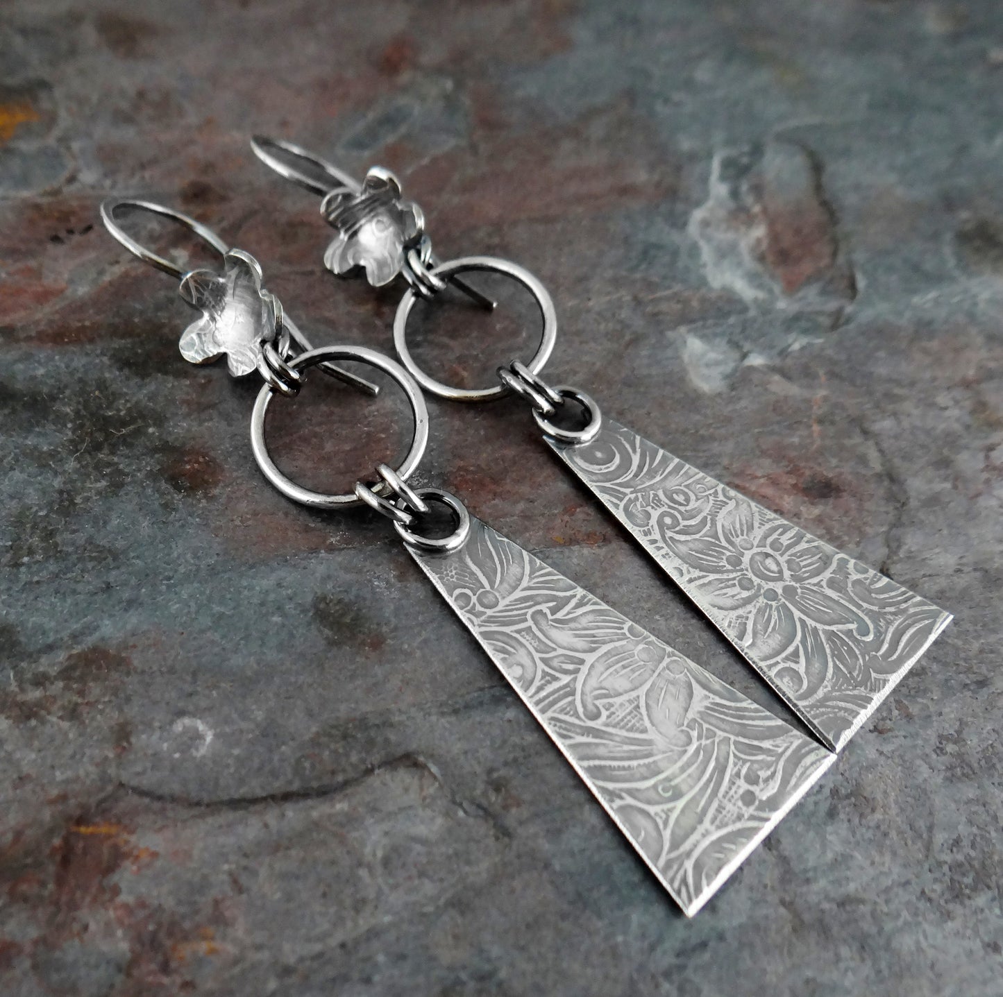 Industrial Flower Earrings (7058)