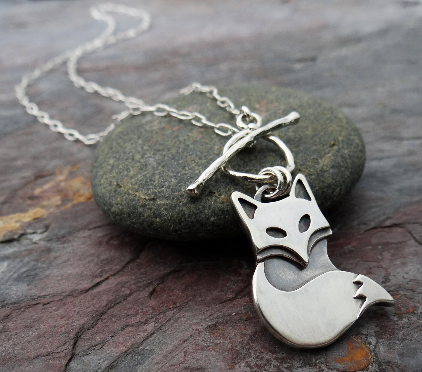 Arctic Fox Pendant || hand fabricated sterling silver pendant || nature inspired metalsmith jewelry (4558)
