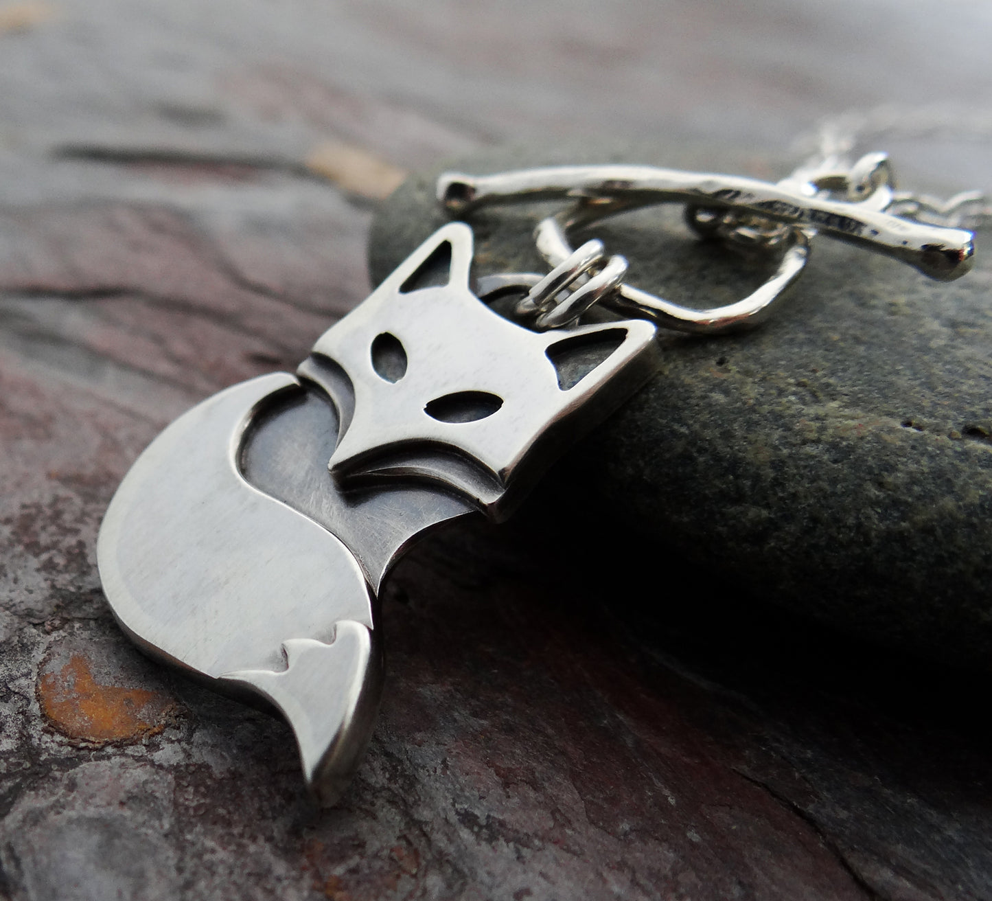 Arctic Fox Pendant || hand fabricated sterling silver pendant || nature inspired metalsmith jewelry (4558)