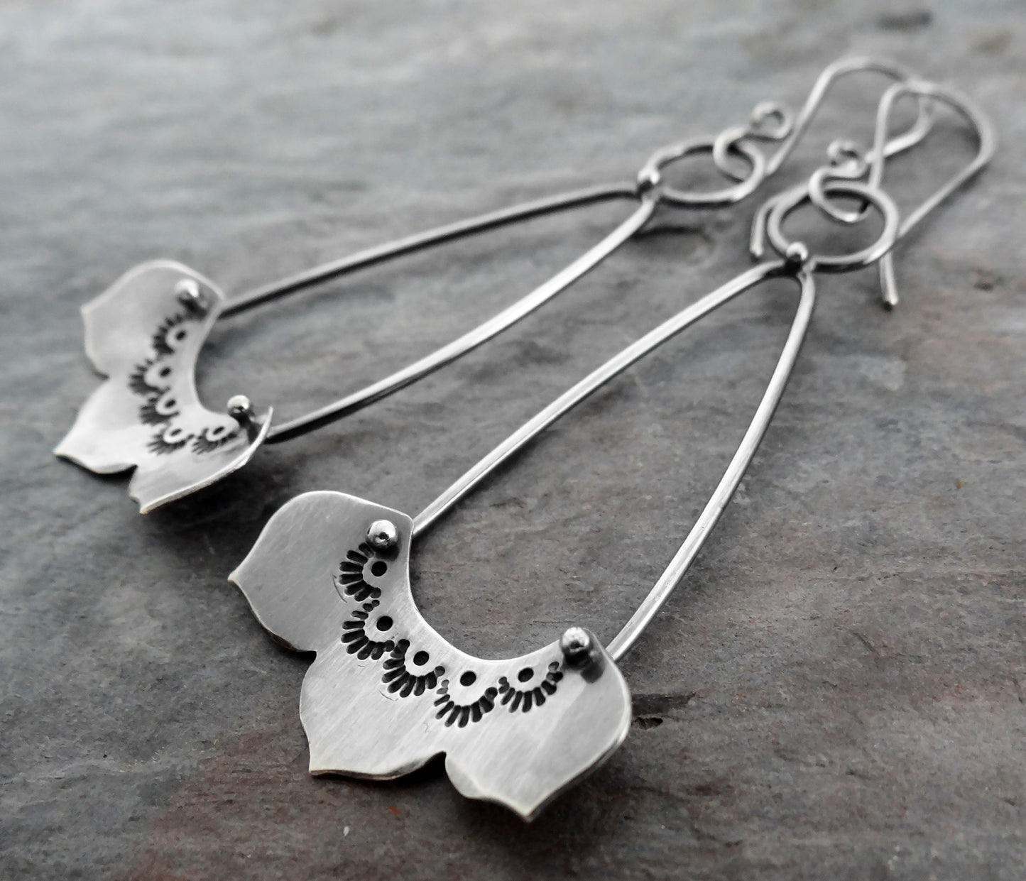 Lotus Flower Dangle Earrings (7007)